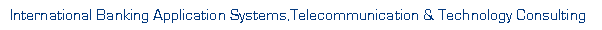 International Banking Application Systems,Telecommunication & Technology Consulting